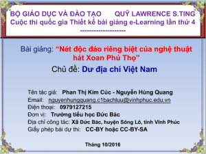 Nét độc đáo riêng biệt của nghệ thuật hát Xoan Phú Thọ