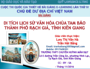 Di tích lịch sử văn hóa chùa Tam Bảo thành phố Rạch Giá tỉnh Kiên Giang