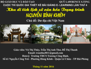 Khu di tích lịch sử văn hóa Trạng Trình Nguyễn Bỉnh Khiêm