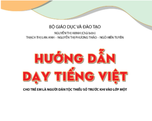 Bộ Tài liệu "Chuẩn bị tiếng Việt cho trẻ em là người đồng bào DTTS trước khi vào lớp Một"